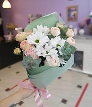 Букет цветов из:  Хризантемы и Розы #REPLACE_PRED# Торгашино