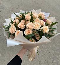Букет Кремовые розы Латте в Торгашино