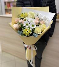 Букет цветов из:  Альстромерии, Розы и Хризантемы #REPLACE_PRED# Торгашино