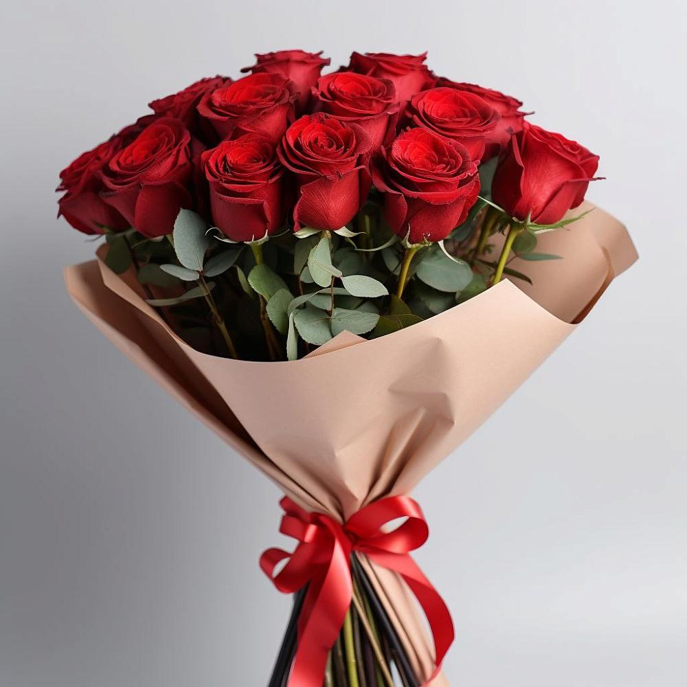 Букет 15 Красных роз Эдлесс Лав в Торгашино