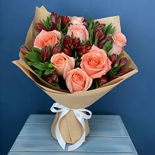 Букет цветов из:  Розы и Альстромерии в Торгашино