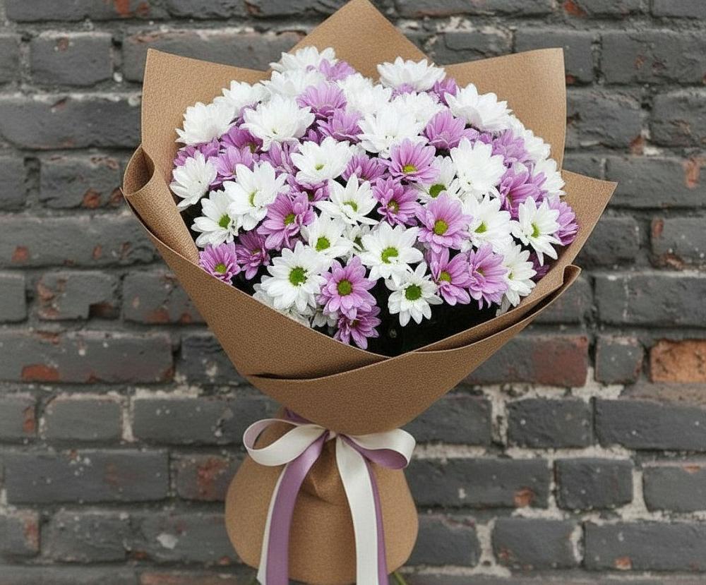 Букет цветов из: Хризантемы в Торгашино