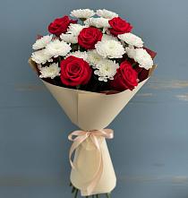 Букет цветов из:  Розы и Хризантемы в Торгашино