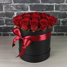 Цветочная композиция из Розы в шляпной коробке в Торгашино