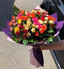 Букет Микс из разноцветных кустовых роз #REPLACE_PRED# Торгашино