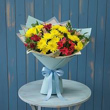 Букет цветов из:  Альстромерии и Хризантемы в Торгашино