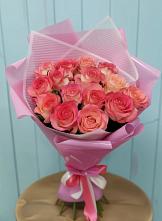 Букет 15 Розовых роз Равель в Торгашино