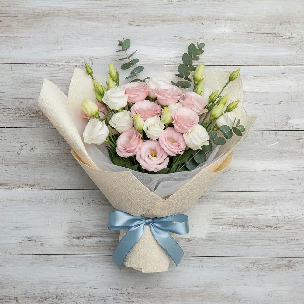 Букет цветов из: Лизиантусы в Торгашино